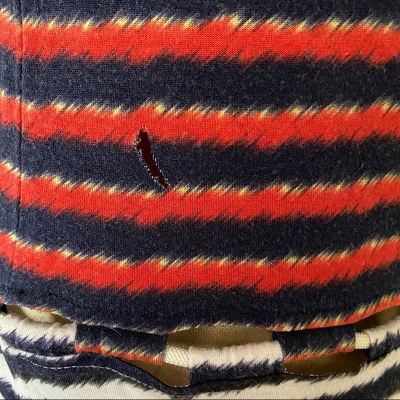 KENZO sz S Jungle Red White 2 Color Tie Tee Top - Picture 6 of 10